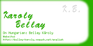 karoly bellay business card