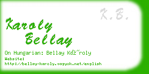 karoly bellay business card